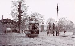 Hampton Court,trams,gates